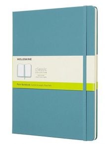 Голям пастелносин тефтер Moleskine Classic Reef Blue с твърди корици и линирани страници - Moleskine - Moleskine - Жена, Мъж - Moleskine - Classic - 8058341716076