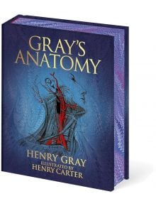 Анатомията на Грей (Arcturus Epic Classics) е издание с твърди корици, включващо анатомични илюстрации на човешката глава и шия с подчертани кръвоносни съдове - основен медицински справочник.