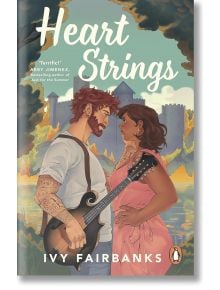 На корицата на книгата "Heart Strings" са изобразени мъж с китара и жена в розова рокля, които споделят интимен поглед на фона на замък и дървета, което подсказва за този романс с бивши любовници, който дава втори шанс.