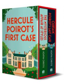 Кутията "Първи и последни случаи на Еркюл Поаро" включва "Мистериозната афера в Стайлс" и "Завеса", като и двете са с впечатляващи корици на величествена къща.