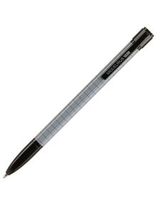 Елегантна Химикалка Miquelrius Back2Basics Negro, черна, със сребриста решетка върху цевта и отпечатан надпис "MIQUELRIUS 1839".