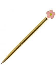 Автоматична метална химикалка Miquelrius Boho Essence с розово цвете.