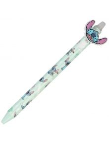 Тропически зелен изтриваема химикалка Grupo Erik Stitch, украсена с изображения на Stitch и с термочувствително мастило за лесно и чисто изтриване.