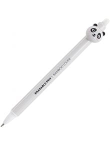 Изтриваема химикалка Miquelrius Back2Fun, панда - бяла, с надпис "ERASABLE PEN | BAMBOO LOVER", термочувствително мастило и сладко панда лице на кликера - идеална за деца!.