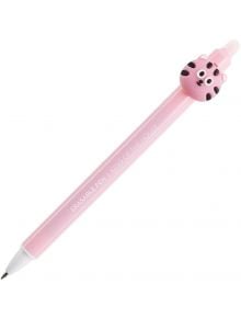 Изтриваема химикалка Miquelrius Back2Fun, тигър е розова изтриваема химикалка с текст "ERASABLE PEN | KING OF THE HOUSE", симпатично тигрово лице и термочувствително мастило за лесно изтриване.