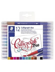 Калиграфски двувърхи маркери Staedtler, 12 цвята - Staedtler - Staedtler - Момиче, Момче - Staedtler - Design Journey - 4007817042861