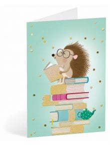 Картичка Bisquets - Таралеж и книги - Busquets - Busquets Gruart - Жена, Момиче, Момче - 8422829654226