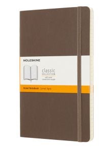 Класически кафяв тефтер Moleskine Classic Earth Brown с меки корици и линирани страници - Moleskine - Moleskine - Жена, Мъж - Moleskine - Classic - 8058341715512