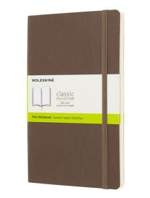Класически кафяв тефтер Moleskine Classic Earth Brown с меки корици и нелинирани страници - Moleskine - Moleskine - Жена, Мъж - Moleskine - Classic - 8058341715536