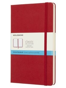 Класически червен тефтер Moleskine Classic Red Scarlet Dotted с твърди корици и листа на точки - Moleskine - Moleskine - Жена - Moleskine - Classic - 8058341715420