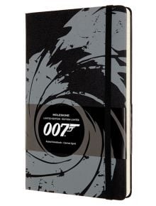 Класически тефтер Moleskine Limited Editions 007 Black с твърди корици и линирани страници - Moleskine - Moleskine - Жена, Мъж, Момиче, Момче - Moleskine - 007 - 8053853603838