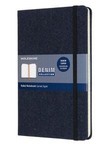 Класически тефтер Moleskine Limited Editions Denim Prussian Blue с твърди корици и линирани страници - Moleskine - Moleskine - Жена, Мъж - Moleskine - Denim - 8058647626277