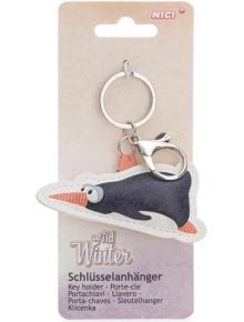 Ключодържател Nici - Пингвинът Jorge идва в опаковка "Wild Winter" с етикет "Schlüsselanhänger" на няколко езика и логото на NICI горе вдясно. Идеален подарък!.