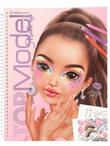 Книжка за оцветяване със стикери Top Model - Make Up - Depesche - Depesche - Момиче - Depesche - Top Model - 4010070683399