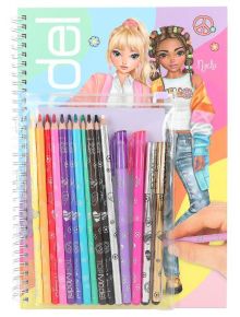 Книжка за оцветяване Top Model с моливи и химикалки - Depesche - Depesche - Момиче - Depesche - Top Model - 4010070676322