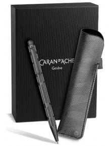 Комплект Caran d'Ache - химикалка Ecridor Black Lines и калъф - Caran d'Ache - Caran d'Ache - Мъж - Caran d'Ache - Ecridor - 8902.01