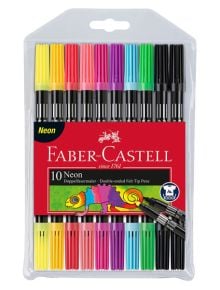 Комплект двустранни флумастери Faber-Castell - 10 неонови цвята - Faber-Castell - Faber-Castell - Момиче, Момче - Faber-Castell - Neon - 4005401511090