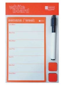 Комплект магнитен лист - органайзер Miquelrius Candy Colours Tangerine с маркер - Miquelrius - 8422593111956