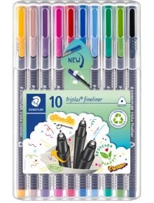 Комплект тънкописци Staedtler 334, 10 цвята - Staedtler - Staedtler - Staedtler - Triplus - 4007817334010