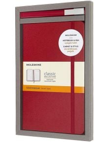 Комплект тефтер с химикалка Moleskine Classic Ruled, червен - Moleskine - Moleskine - Жена - Moleskine - Classic - 8058341710326
