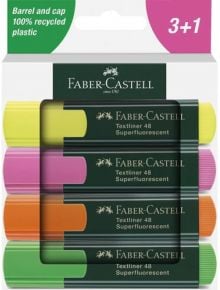 Комплект текстмаркери Faber-Castell, 4 цвята - Faber-Castell - Faber-Castell - 4005400378434