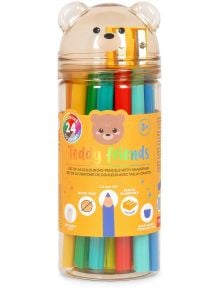 Комплект цветни моливи Legami - Teddy Friends с острилка - Legami - Legami - Момиче, Момче - Legami - Extraordinary Stationery - 8052694030452