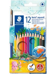 Комплект цветни моливи Staedtler, 12 цвята + четка за рисуване - Staedtler - Staedtler - Момиче, Момче - Staedtler - Noris Club - 4007817144268