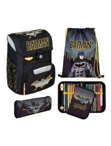 Комплект ученическа раница Scooli Easy Start Batman, ергономик - Scooli - Момче - Batman - 4043946326762
