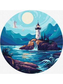 Комплект за лесно рисуване с акрилни бои Ideyka - Фар - Ideyka - Ideyka - Жена, Момиче - Ideyka - Picture by numbers - 4823104360872