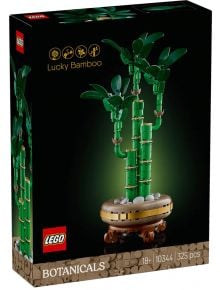 Комплектът „LEGO Botanicals Бамбук за късмет“ пресъздава детайлно растение „бамбук за късмет“ със зелени стъбла, листа и кафява саксия. Предназначен за лица на възраст над 18 години, този колекционерски комплект се състои от 325 елемента и изглежда прекра