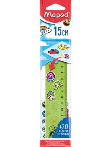Линия Maped, 15 см. + стикери - Maped - Maped - Момиче, Момче - 3154142540102