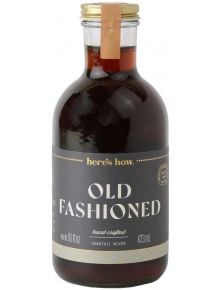Бутилка "ето как" Old Fashioned Микс за коктейл, 473 мл, с черен и златен етикет и златна капачка - предлага се в книжарница Orange.