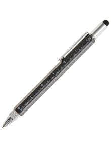 Многофункционална химикалка Miquelrius Tool Black разполага с вградено оборудване, стилус връх, джобна щипка и релефен грип за писане.