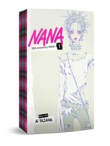 Изданието Nana 25th Anniversary Edition, Vol. 1 е с пънк герой с бодлива коса, чокър, скъсана риза и вериги на корицата, който напомня за пънк сцената в Токио. Удебелено розово заглавие. Сюжет и рисунка от Ai Yazawa.
