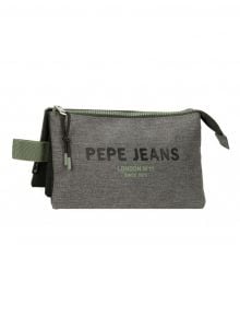 Несесер Pepe Jeans - Edmon, Grey, с три отделения и общ цип - Pepe Jeans - Joumma Bags S.L. - Момче - Pepe Jeans - Edmon - 8435692797273