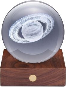 Нощна лампа Gingko Amber Crystal Light Saturn - Gingko - Gingko Design Ltd - Жена, Мъж - 703556205850