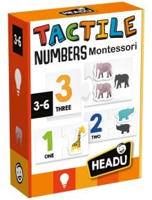 Образователна игра Headu Montessori - Тактилни цифри - Headu - Headu - Момиче, Момче - Headu - Montessori - 8057592357571