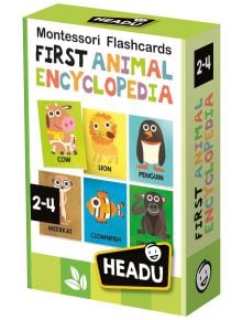 Образователни флаш карти Headu Montesorri - Моята първа енциклопедия за животни - Headu - Headu - Момиче, Момче - Headu - Montessori - 8057592357533