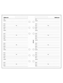 Пълнител за органайзер Filofax, Personal: Име, Адрес, Телефон - Filofax - 5015142510015