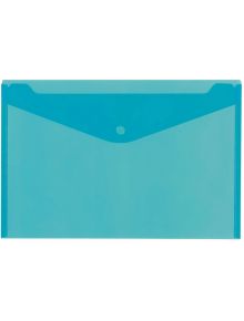 Прозрачно-зелена папка с копче Office Zone, формат А4, с капаче и едно копче за затваряне - идеална за съхранение и организация на документи в офиса.