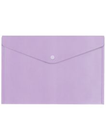 The Office Zone Pastel папка с копче, формат А4, в лилав цвят, е идеална за съхранение на документи; пластмасова със закопчалка, заснета на бял фон.