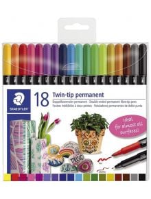 Перманентни двувърхи маркери Staedtler, 18 цвята - Staedtler - Staedtler - Момиче, Момче - Staedtler - Design Journey - 4007817042960