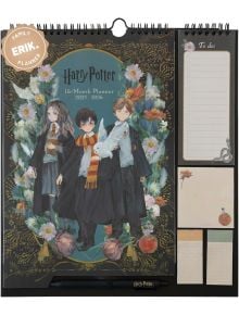 Планер-пад Grupo Erik Harry Potter за 16 месеца (септември 2025 - декември 2026) включва мотиви от Хари Потър и аксесоари: to-do лист, лепящи листчета и химикалка - перфектен за всеки вълшебник!.