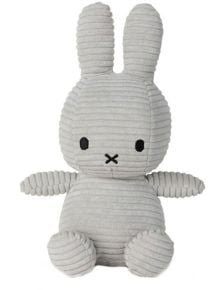 Плюшена играчка Miffy Sitting Corduroy - Светлосив заек, 23 см. - Miffy - Bon Ton Toys - Момиче, Момче - 8719066013412