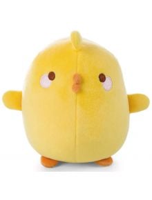 Плюшена играчка Nici Molang - Пиле Piu Piu, 11 см - жълто пиленце с малки крилца, оранжеви човка и крачета, бродирани очи. Идеален Molang подарък за фенове на сладки плюшени играчки.