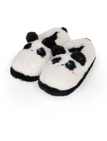 Плюшени пантофи Legami - Panda, размер 39-41: пухкави бели и черни зимни пантофи, вдъхновени от пандите, с бродирани очи, нослета и малки уши-идеални за топлина и настроение.