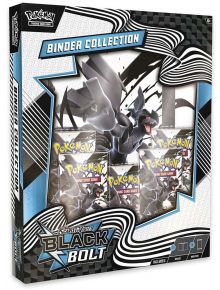 Колекцията Black Bolt Binder за Pokémon TCG: Scarlet & Violet включва зашеметяваща папка, четири бустера и поразителна опаковка с изображение на Zekrom в смели черни и сини тонове.