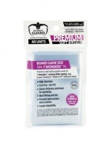 Протектори за карти Ultimate Guard: Premium Soft Sleeves - 7 Wonders, 80 бр. - 4260250075234
