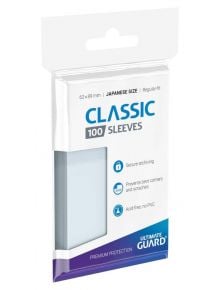 Протектори за карти Ultimate Guard: Classic Soft Sleeves Japanese Size прозрачни, 100 бр. - 4260250072189