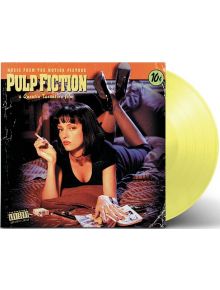 На обложката на Pulp Fiction - Original Motion Picture Soundtrack (VINYL) е изобразена жена с черен боб, която лежи на легло и държи цигара; вижда се жълт винил - идеална колекционерска находка за феновете на Pulp Fiction.
